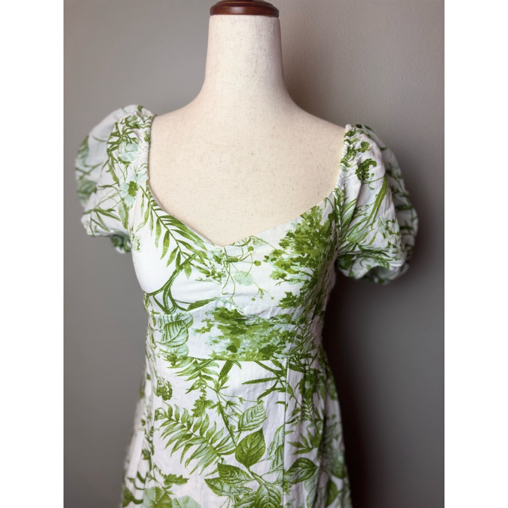 Anthropologie Sweet Wanderer Midi Dress s White Floral spring Easter brunch - Picture 2 of 10